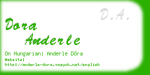 dora anderle business card