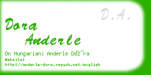 dora anderle business card